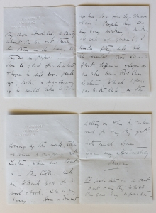 Letters in the hand of Marjorie, John's wife, written to John's mother, Mrs Hutchinson